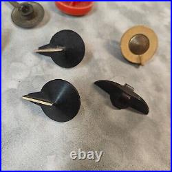 Vintage Tube Radio Dial Pointers & Knobs Lot 1930s-50s Art Deco Tuning Indicator