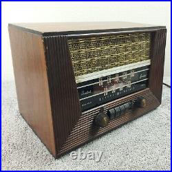 Vintage Tube Radio General Electric Model 321 AM GE Wood Tabletop Pushbutton