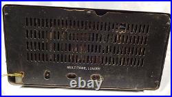 Vintage Tube Radio MULTITONE LONDON Metal Body Cabinet Genuine Collection Old
