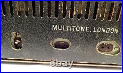 Vintage Tube Radio MULTITONE LONDON Metal Body Cabinet Genuine Collection Old