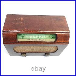 Vintage Tube Radio National Union G-619 Wood AM Table Radio 1947 1940's Works