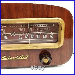 Vintage Tube Radio Packard Bell 602 Dual Tuning Stationized Art Deco Wood Works