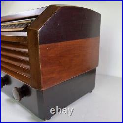 Vintage Tube Radio RCA Victor 56X3 Superheterodyne Wood 1945 Works Tabletop