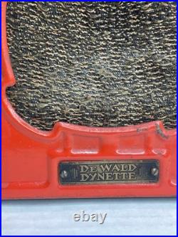 Vintage Tube Radio Red DeWald Dynette Rare PARTS ONLY 10x6.5