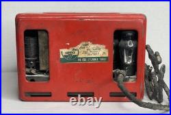Vintage Tube Radio Red DeWald Dynette Rare PARTS ONLY 10x6.5