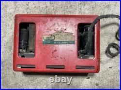 Vintage Tube Radio Red DeWald Dynette Rare PARTS ONLY 10x6.5