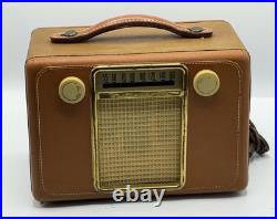 Vintage Tube Radio Westinghouse H-302P5 Portable Suitcase Radio MCM 1950
