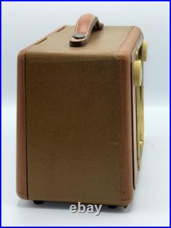 Vintage Tube Radio Westinghouse H-302P5 Portable Suitcase Radio MCM 1950