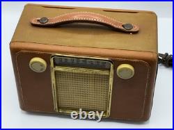Vintage Tube Radio Westinghouse H-302P5 Portable Suitcase Radio MCM 1950