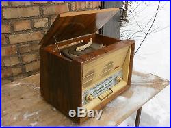 Vintage Tube Radio very rare YUGDON USSR radiola radiogram record player