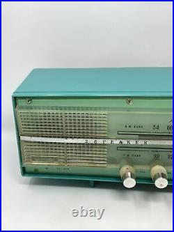 Vintage Turquoise AM FM Japan SEAWAY Model AF-610 RADIO 2 Speaker High Fidelity