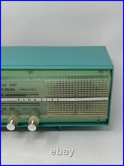 Vintage Turquoise AM FM Japan SEAWAY Model AF-610 RADIO 2 Speaker High Fidelity