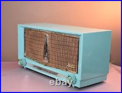 Vintage Turquoise Arvin AM Tube Type Table Radio c. 1956