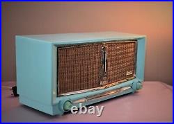Vintage Turquoise Arvin AM Tube Type Table Radio c. 1956