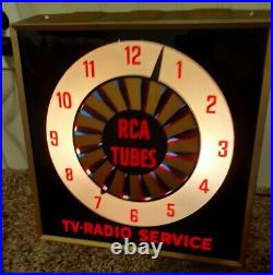 Vintage Tv-radio Service Rca Tubes Dealership Ohio Advertisement Display
