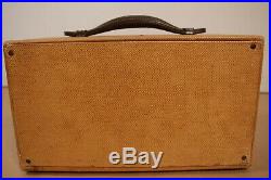 Vintage Tweed Philco 39-71 Battery Tube Radio Gold Dial