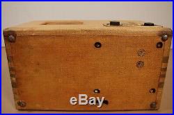 Vintage Tweed Philco 39-71 Battery Tube Radio Gold Dial