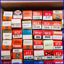 Vintage USA Radio TV Vacuum Tube Lot RCA Raytheon Sylvania Brimar Mixed NOS Used