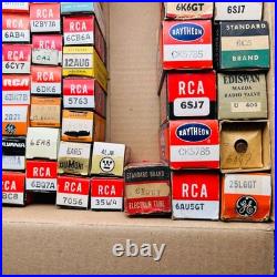 Vintage USA Radio TV Vacuum Tube Lot RCA Raytheon Sylvania Brimar Mixed NOS Used