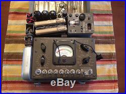 Vintage US Navy Weston TV-4A/U Tube Tester & AN/USM-3A Radio Test Equipment Set