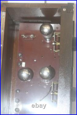 Vintage Unmarked Tube Radio Receiver Kit Built 1920's 5 tube Tested Art Deco