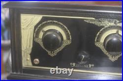 Vintage Unmarked Tube Radio Receiver Kit Built 1920's 5 tube Tested Art Deco