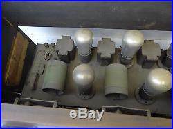Vintage Used Wood Case Ozarka Senior Vacuum Tube Radio Dials Parts Old Tubes