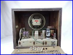 Vintage Valve Radio c. 1950 Ultra T751 Leader 51 Working Tube Wooden MW LW SW