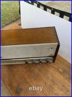 Vintage Vista 500 AM FM Tube Radio Mid Century MCM Wood Cabinet Atomic 1960s