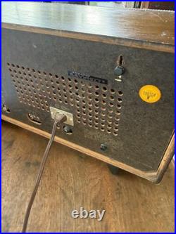 Vintage Vista 500 AM FM Tube Radio Mid Century MCM Wood Cabinet Atomic 1960s