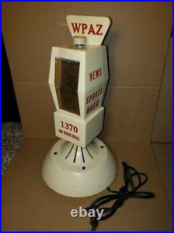 Vintage WPAZ 1370 Promo Figural Ribbon Microphone Tube Radio