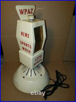Vintage WPAZ 1370 Promo Figural Ribbon Microphone Tube Radio