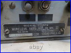 Vintage WW2 N0 19 Wireless Set for Restoration MK II Northern Electric
