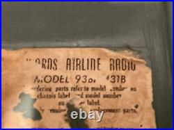 Vintage Wards 1940 Antique Midget Airline Art Deco Green Bakelite Radio