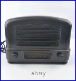 Vintage Wards Airline Brown Bakelite Tube AM Radio 04BR-511A Untested