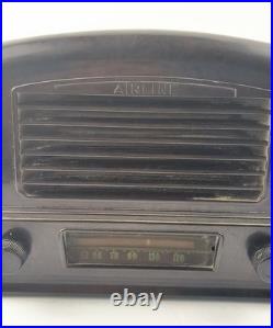 Vintage Wards Airline Brown Bakelite Tube AM Radio 04BR-511A Untested