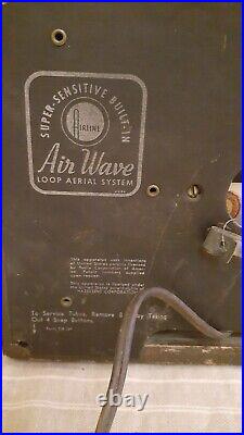 Vintage Wards Airline Model 64WG-1801C AM Tube Radio Great Working Tested 1946