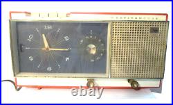 Vintage Westinghouse Coral Tube Clock Radio H720TS Tested See Below