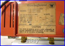 Vintage Westinghouse Coral Tube Clock Radio H720TS Tested See Below