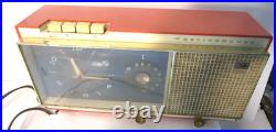 Vintage Westinghouse Coral Tube Clock Radio H720TS Tested See Below