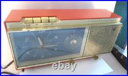 Vintage Westinghouse Coral Tube Clock Radio H720TS Tested See Below
