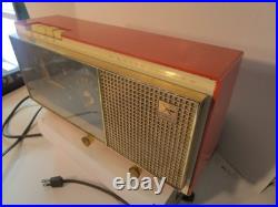 Vintage Westinghouse Coral Tube Clock Radio H720TS Tested See Below