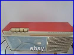 Vintage Westinghouse Coral Tube Clock Radio H720TS Tested See Below