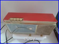 Vintage Westinghouse Coral Tube Clock Radio H720TS Tested See Below
