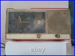 Vintage Westinghouse Coral Tube Clock Radio H720TS Tested See Below