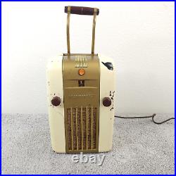 Vintage Westinghouse H-126 Little Jewel Refrigerator Tube Radio White Works