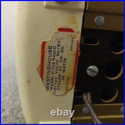 Vintage Westinghouse H-126 Little Jewel Refrigerator Tube Radio White Works
