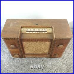 Vintage Westinghouse H-130 Tube Radio AM Wooden Tabletop Tested Works