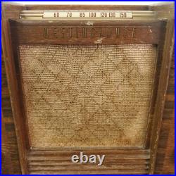 Vintage Westinghouse H-130 Tube Radio AM Wooden Tabletop Tested Works