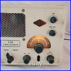 Vintage White Gonset G-50 Tube Ham Radio Transceiver Communicator 6 Meter